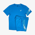 ASICS ICON SHORT SET - BLUE/CREAM