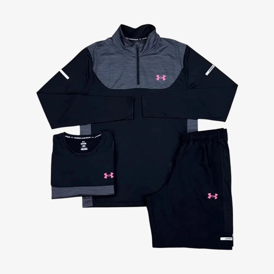 UNDER ARMOUR TECH UTILITY 3 PIECE - BLACK/PINK