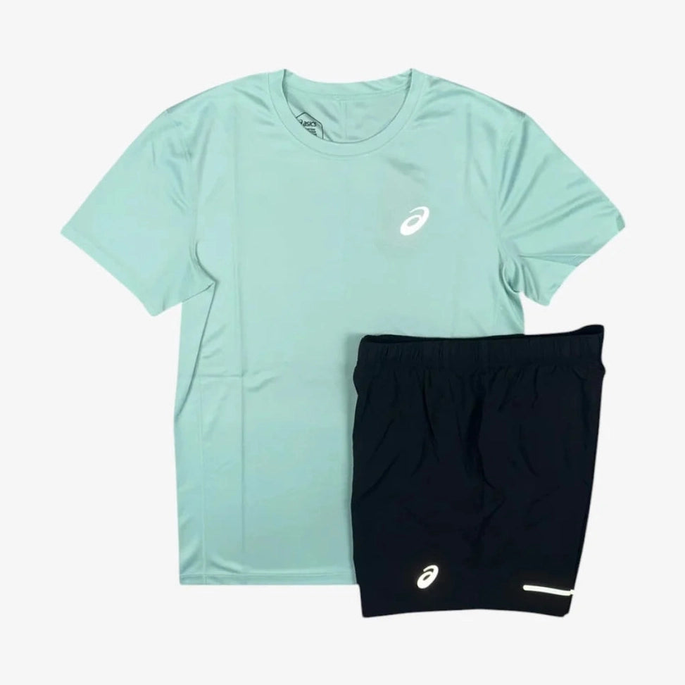 ASICS CORE SHORT SET - CELADON/BLACK