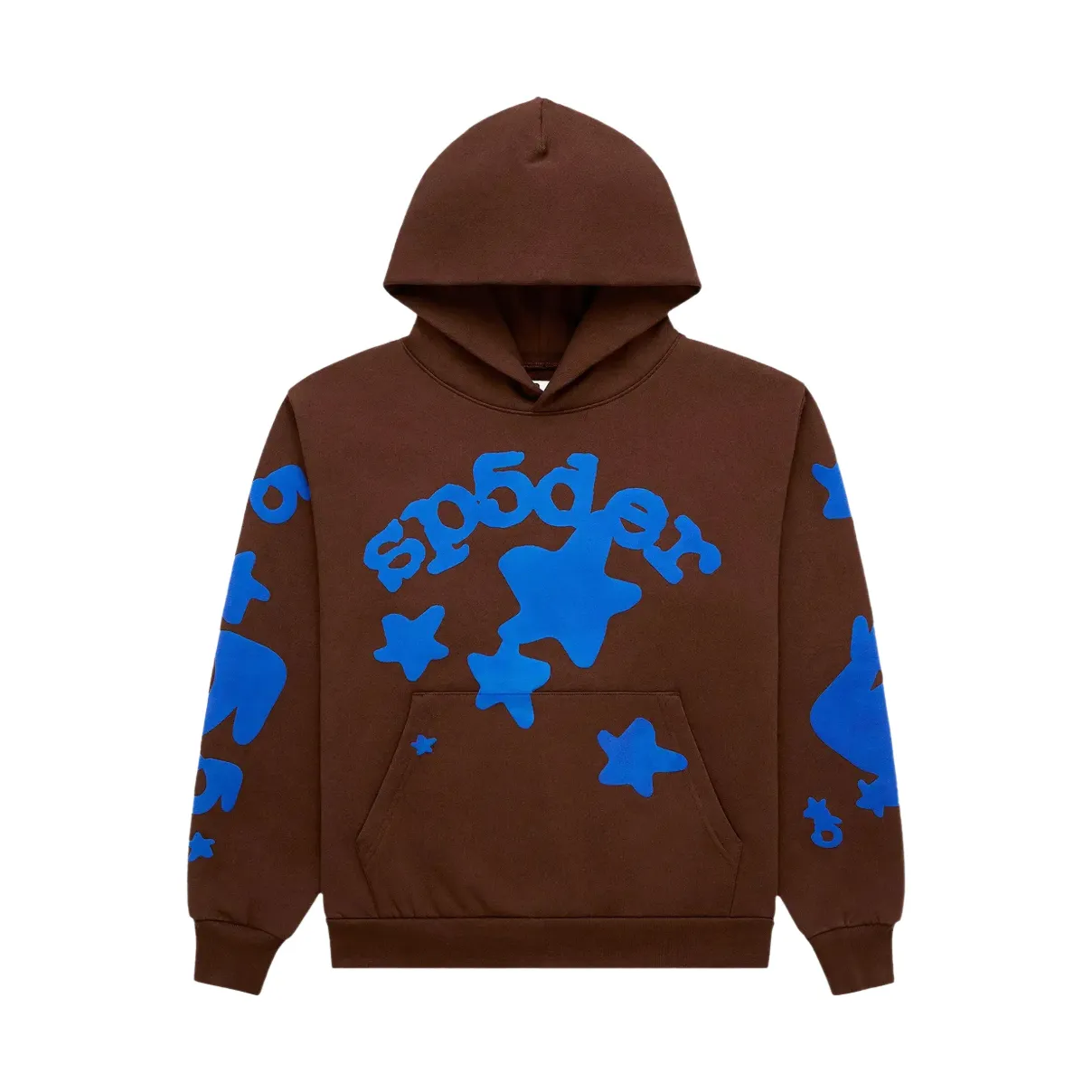 SP5DER Brown & Blue Star Hoodie