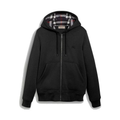 Burberry Check Zip Hoodie Black