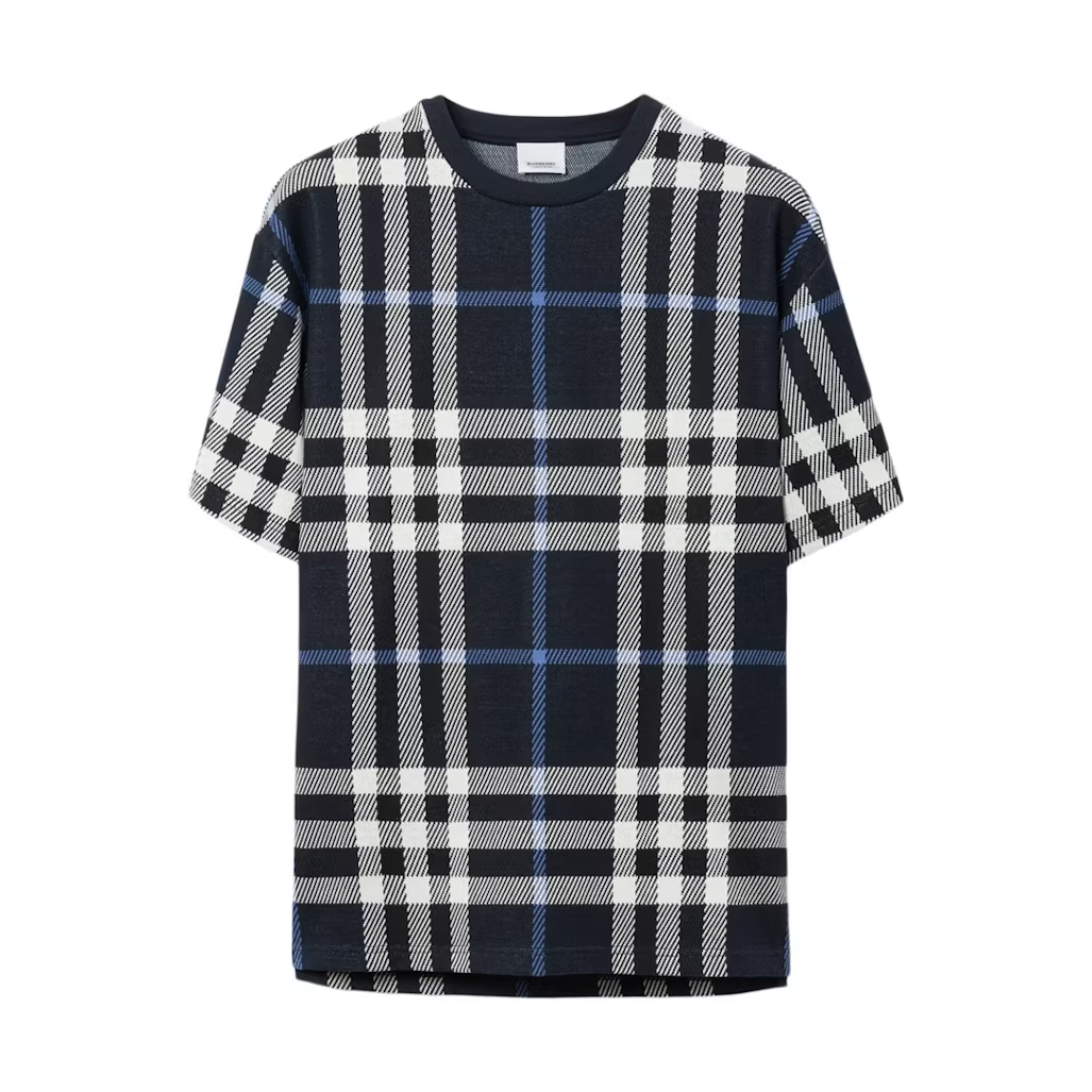 Burberry Check Tee Blue