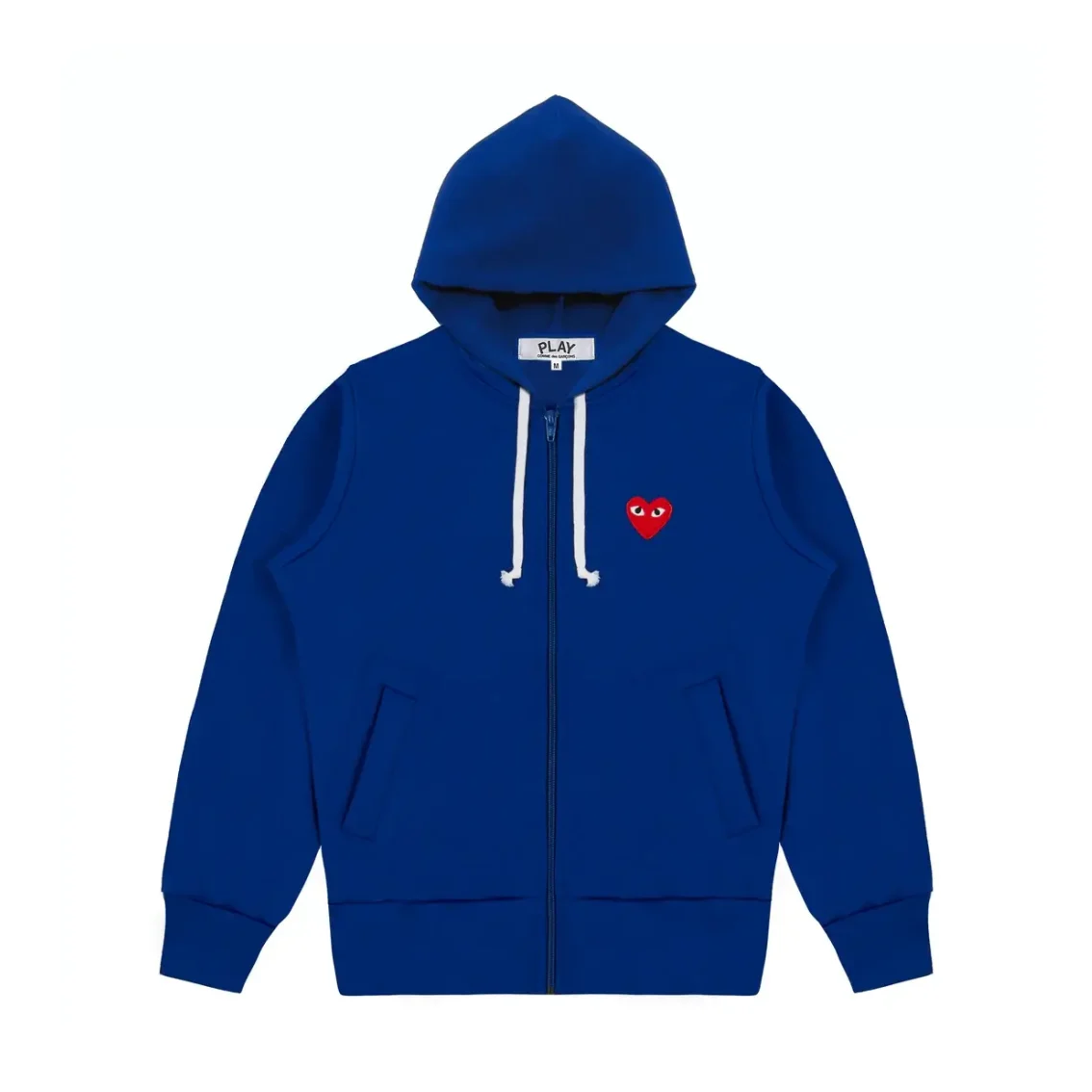 CDG Heart Zip Hoodie Blue