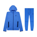 Full Zip Hoodie Joggers Set Nike Sportswear Tech Fleece Blue