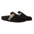 Burberry Urchin checked suede clogs Black