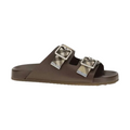 Burberry Check Buckle Urchin Sandals Brown