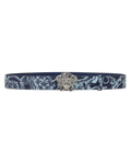 Versace La Medusa Barocco Print Belt in Blue