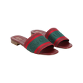 Gucci Red Slip On Sandals