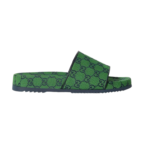 GUCCI - Logo-Jacquard Canvas Slides