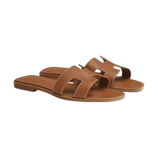 HERMES Oran Sandal Brown Women