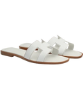 HERMES Oran sandal White & Brown