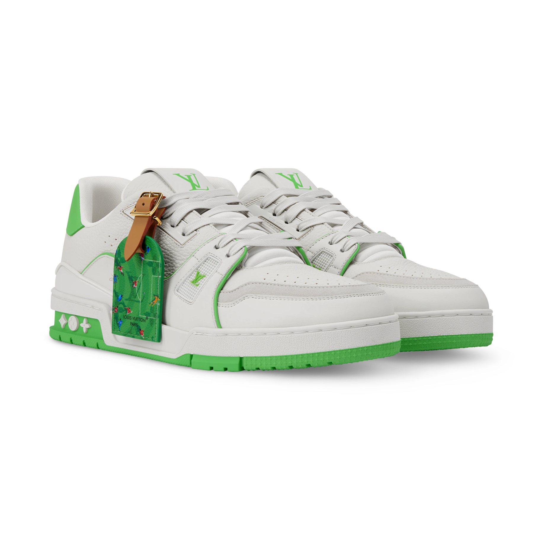 Louis Vuitton Trainer Green & White