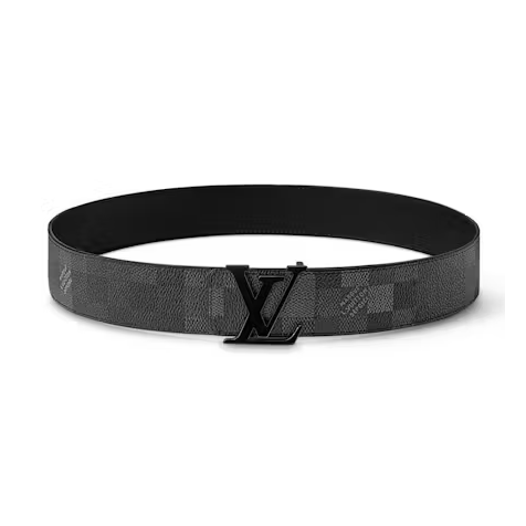 Louis Vuitton Initiales Black Damoflage 40mm Reversible Belt