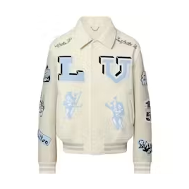 Louis Vuitton Multi-Patches Mixed Leather Varsity Jacket