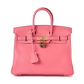 Hermes Birkin Swift Gold 25 Rose Azalee