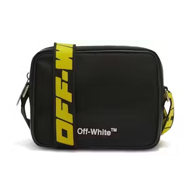 Off-White Logo-Print Shoulder Bag Black/Yellow