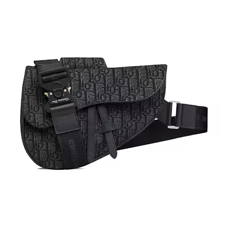 Dior Saddle Bag Oblique Jacquard Black