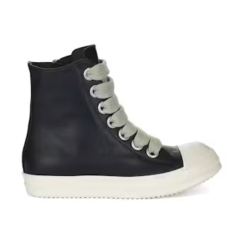 Rick Owens Jumbo Laced High Black Milk Leather