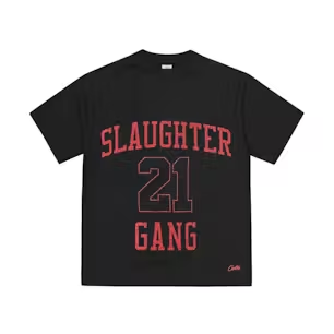 Corteiz x Slaughter Gang 21 Savage Mesh T-shirt Black
