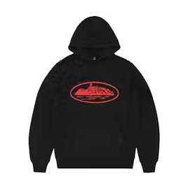 Corteiz Alcatraz V2 Hoodie Black/Red