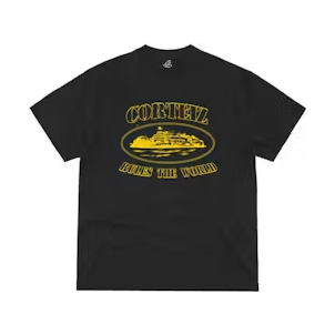 Corteiz OG Alcatraz Tee Black/Yellow