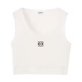 LOEWE Cropped Cotton Anagram Tank Top