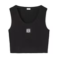LOEWE Cropped Cotton Anagram Tank Top