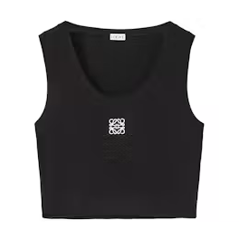 LOEWE Cropped Cotton Anagram Tank Top