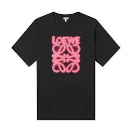 LOEWE Neon T-shirt Black/Fluo Pink