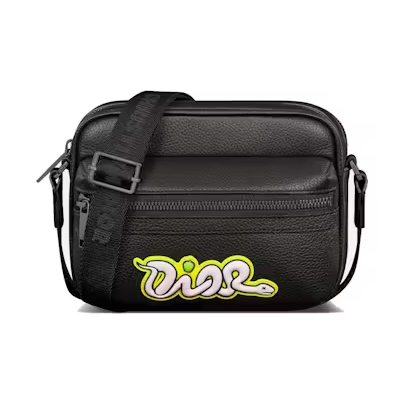 Dior x KAWS Mini Rider 2.0 Zipped Messenger Bag Black