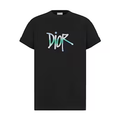 Dior And Shawn Oversized Logo T-Shirt Black