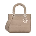 Dior Medium Lady D-Lite Bag Beige Cannage Embroidery