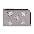 Dior x Kaws Zipped Card and Coin Holder Bee Print Silver