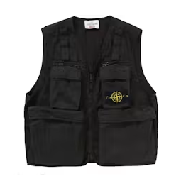 Supreme Stone Island Camo Cargo Vest Black Camo