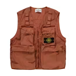 Supreme Stone Island Camo Cargo Vest Coral Camo