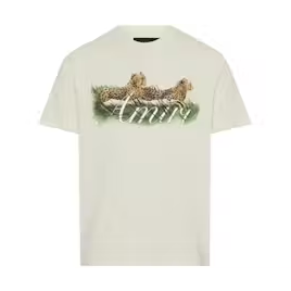 AMIRI Cheetah Logo Tee Alabaster