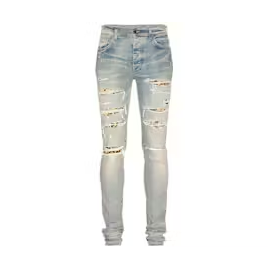 AMIRI Leopard Thrasher Skinny Fit Jeans Clay Indigo