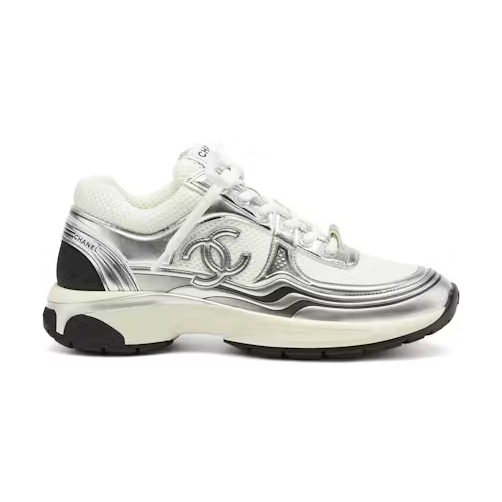 Chanel CC Runner White Silver