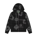 Denim Tears Plaid Cotton Wreath Zip Hoodie