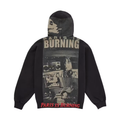 Supreme Paris Is Burning Zip Up Hooded Sweatshirt