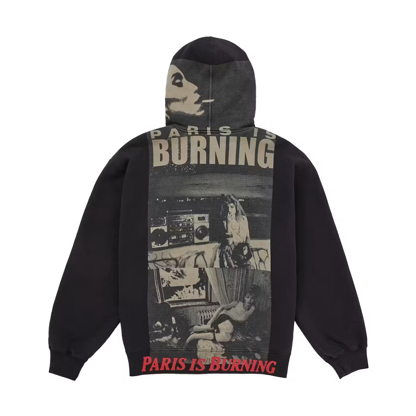 Supreme Paris Is Burning Zip Up Hooded Sweatshirt