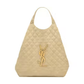 Saint Laurent Icare Maxi Shopping Bag Quilted Nubuck Suede Beige