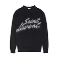 Saint Laurent 90S Sweater In Mohair Black White