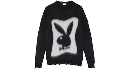 Saint Laurent Playboy Sweater In Mohair Black