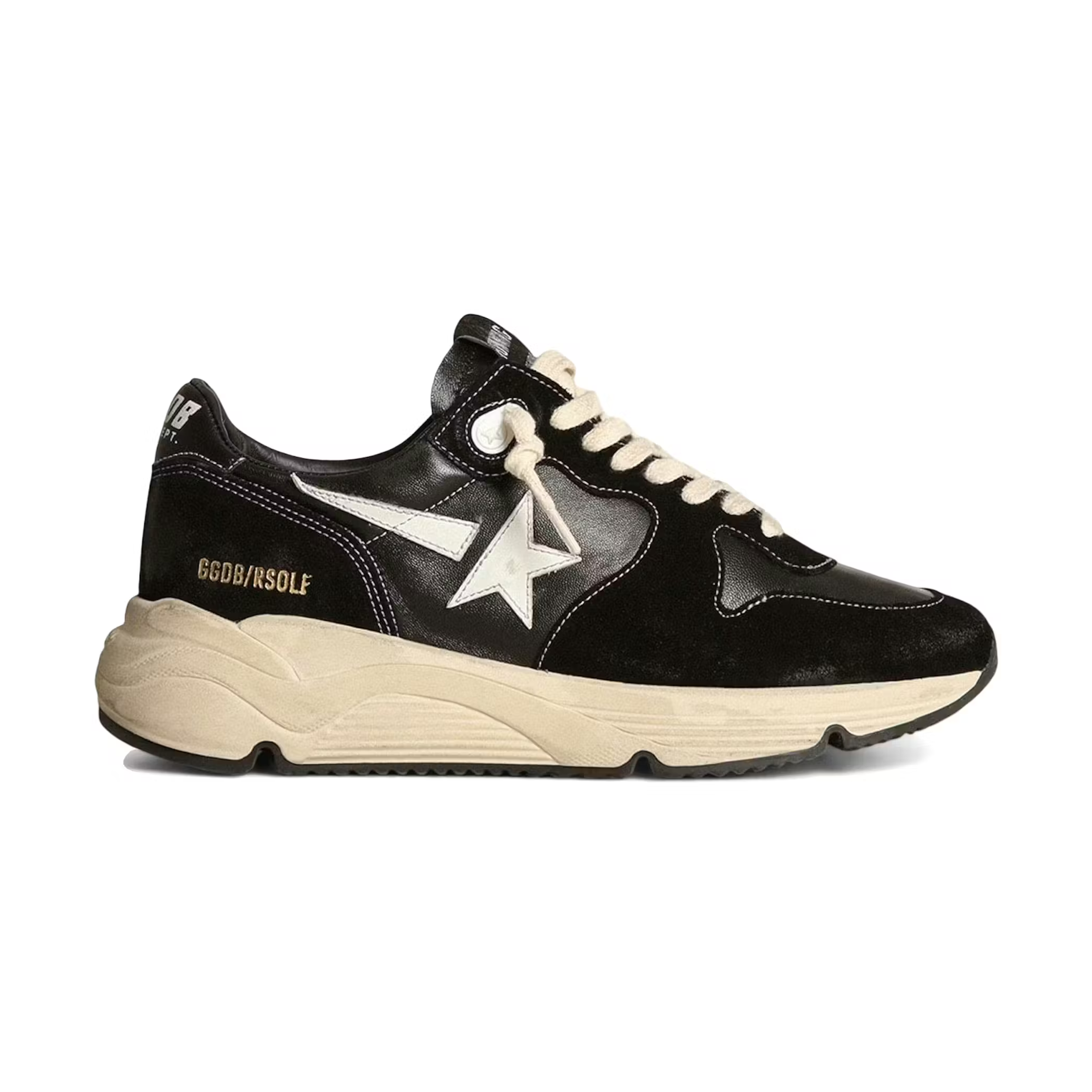 Golden Goose Running Sole Black White