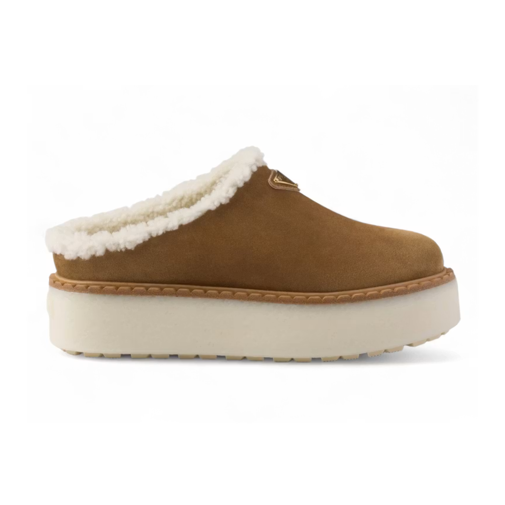 Prada Suede Clogs Cinnamon