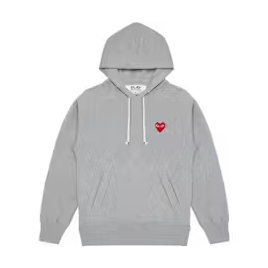 Comme des Garcons PLAY Hooded Sweatshirt Grey