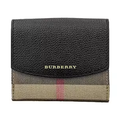 Burberry House Check Grainy Derby Luna Small Wallet Black / Beige