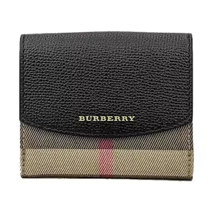 Burberry House Check Grainy Derby Luna Small Wallet Black / Beige
