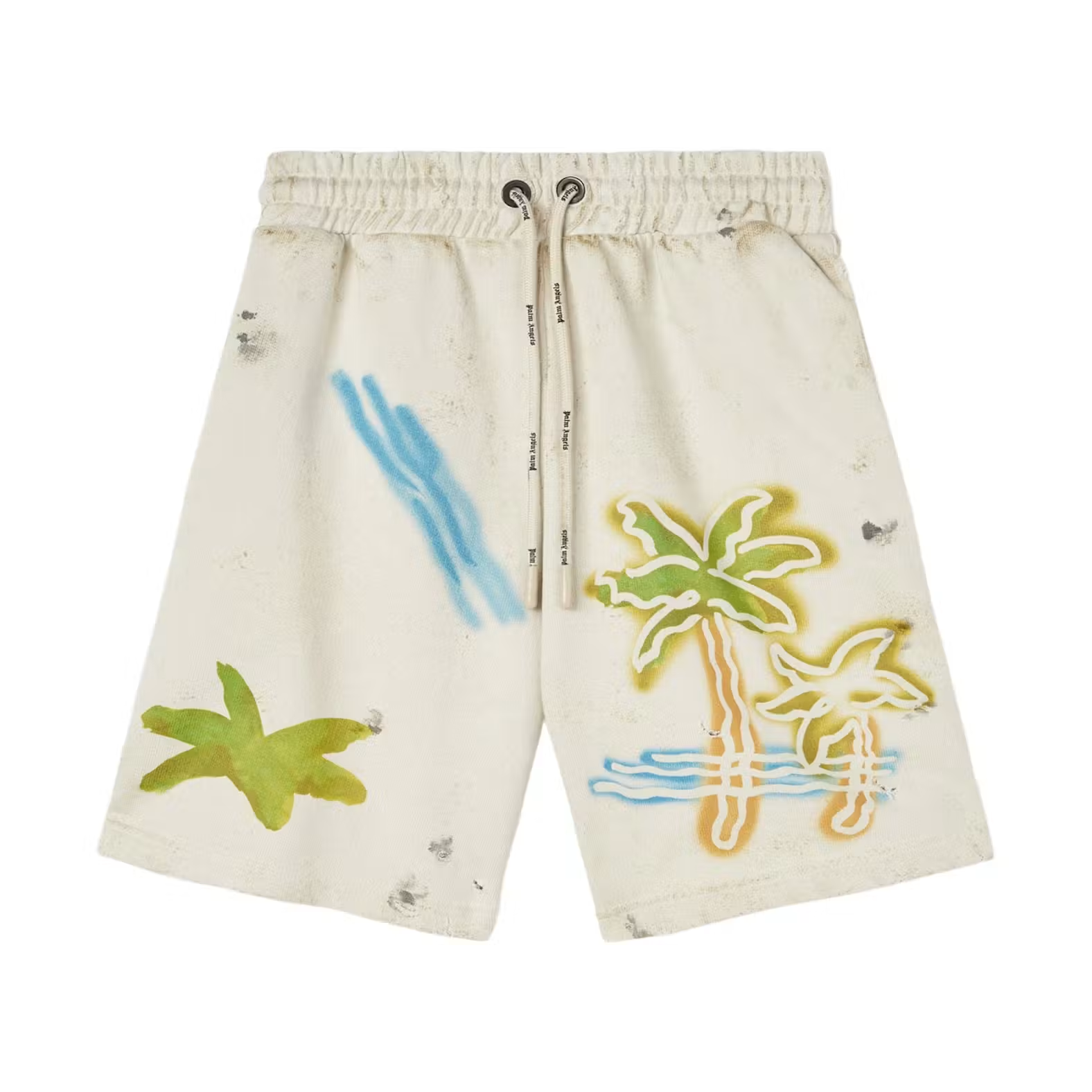 Palm Angels Palm Neon Sweat Shorts Off-White/Multi